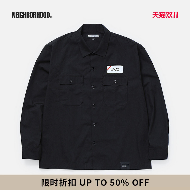 Neighborhood Trendy Pattern Design Long-Sleeved Shirt Autumn and Winter Men's Clothing Nbhd