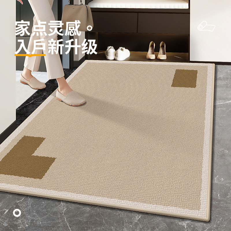 入户门地垫轻奢圈绒地毯门垫进门口玄关客厅高级感防滑脚垫可裁剪