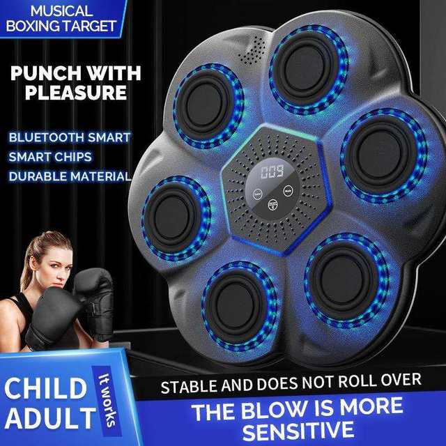 Smart Music Boxing Machine for Home Use, Wall Target for Adults and Children, Indoor Electronic Target for Reaction Training, Martial Arts Training Toy