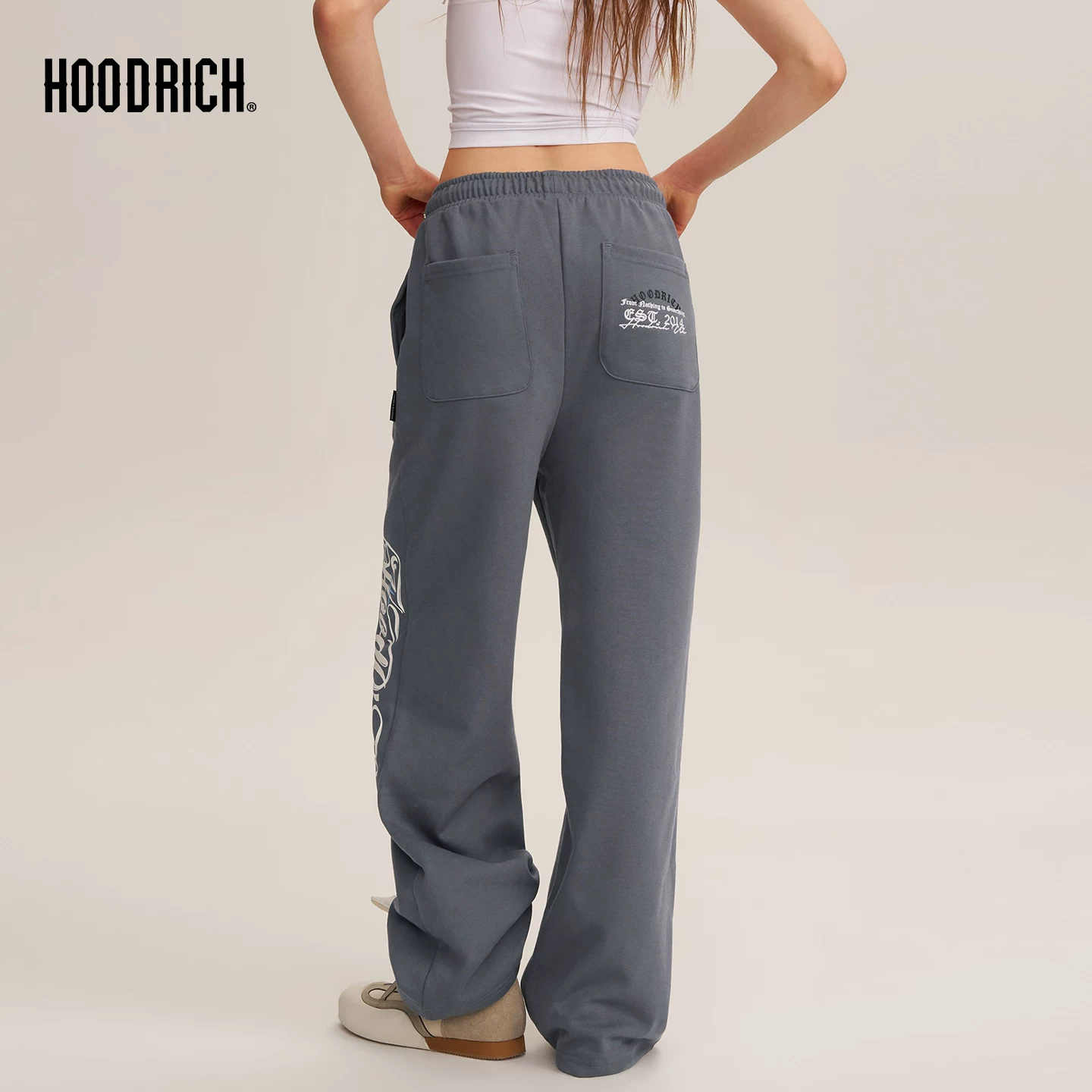 HOODRICH Retro брюки для отдыха, свободный прямой крой, американский стиль, шнурок