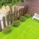 Miniature Irregular Flower Bed Model, Miniature Simulated Grass Block, Flower Garden Scene, Weedy Landscape, Shrubs