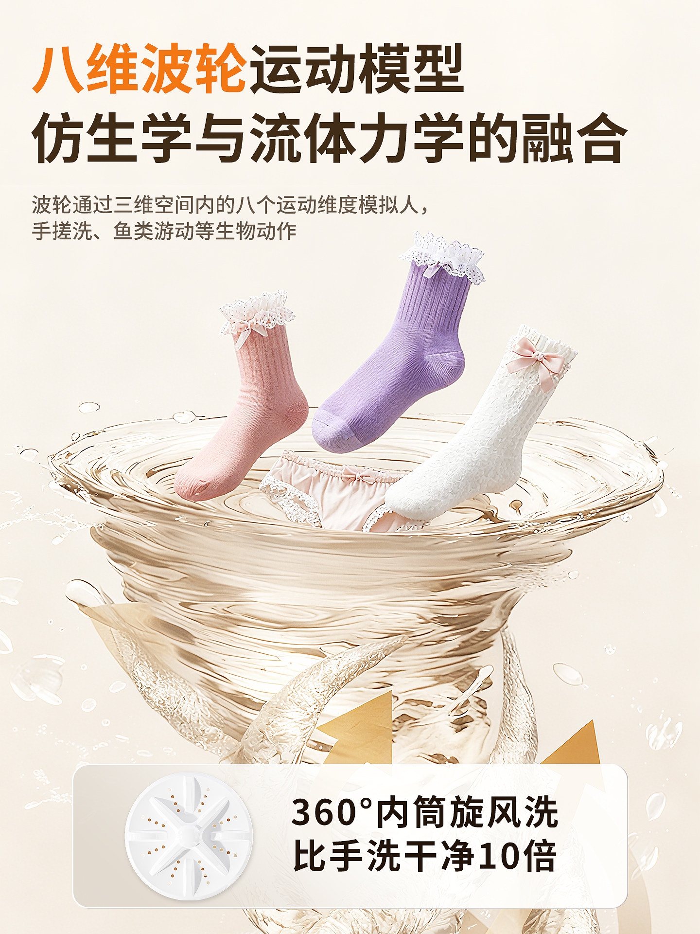 Double-Tub Washing and Drying Integrated Machine for Washing Underwear and Socks, Small Washing Machine, Fully Automatic Mini Cleaning Machine