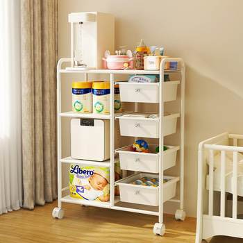 Baby feeding table storage cabinet baby supplies storage rack floor-standing multi-layer large capacity storage cabinet