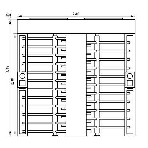 Full-height turnstile turnstile cross gate one-way two-way door access control integrated attendance gate machine construction site scenic spot system