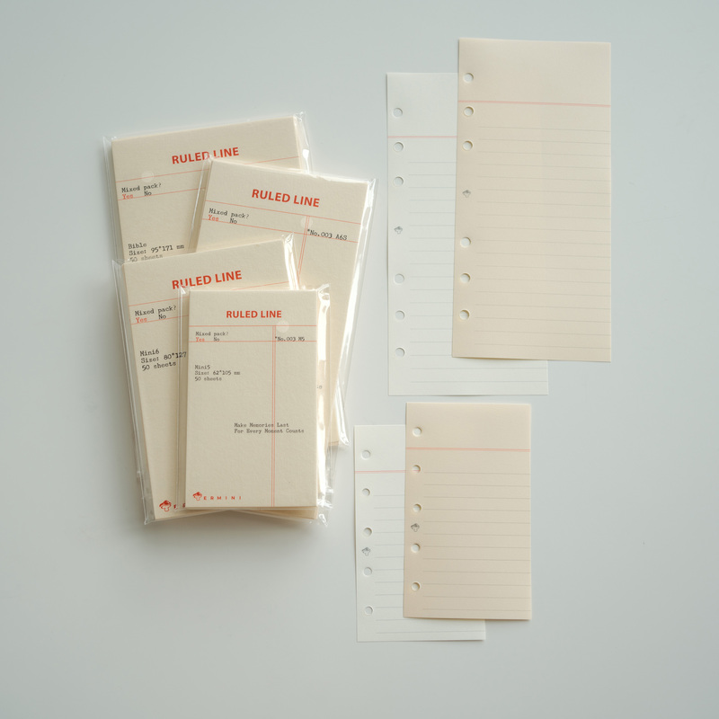 [in Stock] Termini Original Lined Notebook Refill, Two-Color Mixed Pack