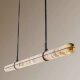 Spanish Natural Marble Chandelier, Long Strip-Shaped, for Dining Room, Tea Room, Designer Island Bar, Front Desk Lighting