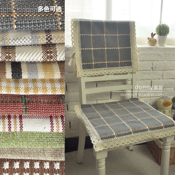 Four Seasons Cotton Woven Dining Chair Cushions and Back Covers Office Seat Cushions Bay Window Sofa Cushions Living Room Can Be Customized