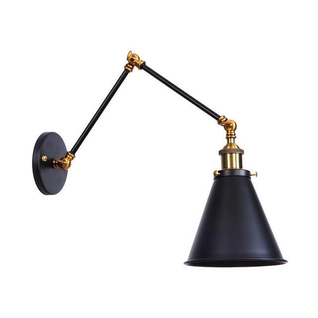 American iron RH wall lamp decoration bar restaurant art gallery black personalized simple bedside wall lamp