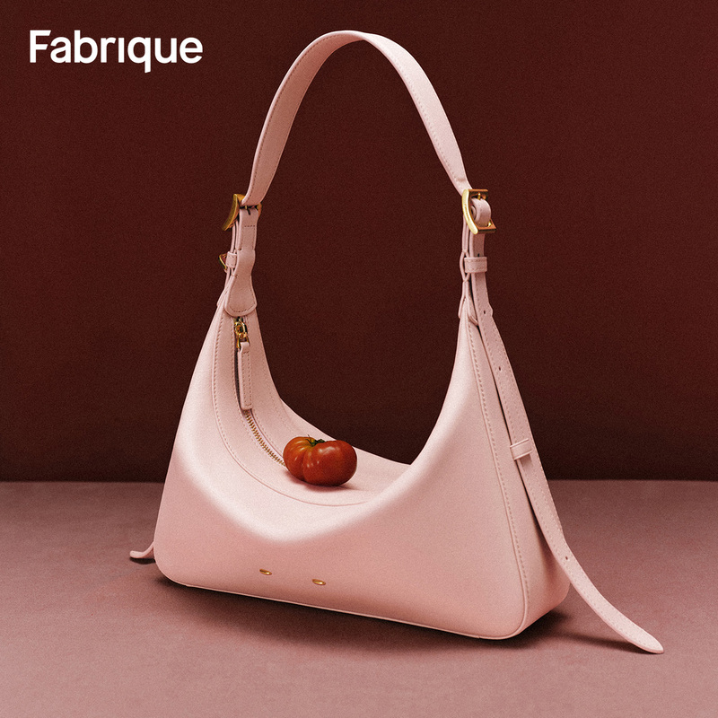 Fabrique Nappa Leather Genuine Leather Shoulder Crossbody Hobo Bag Pink Women's Bag Gift