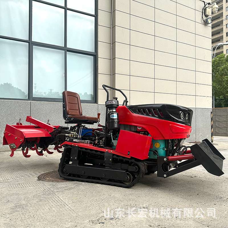 35 HP flood and drought dual-purpose rotary tiller plowing micro tillage diesel plowing rotary tiller crawler type rotary tiller