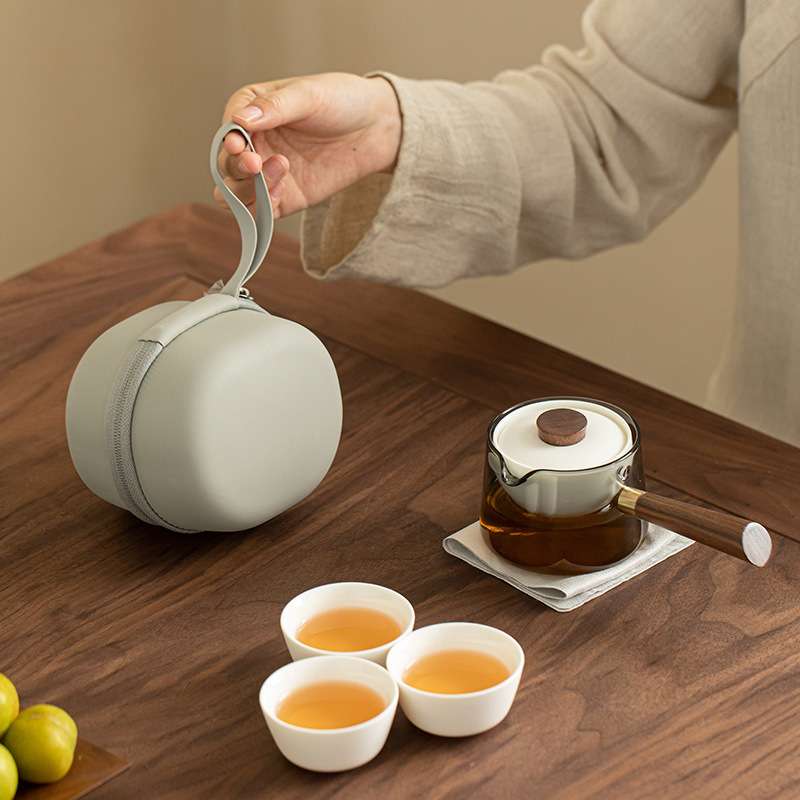 Xiaoyao Automatic Tea Maker Kung Fu Travel Tea Set Portable Camping Outdoor Tea Kettle Quick Cup