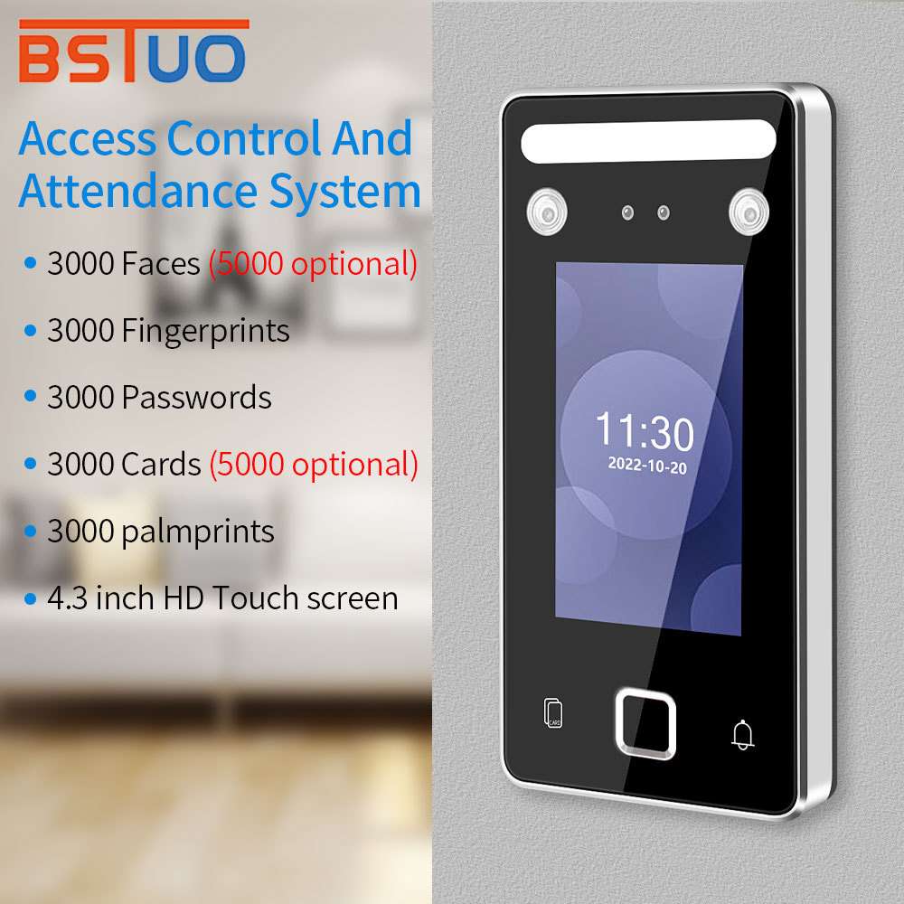 4.5-inch screen dynamic face recognition attendance palmprint recognition punch-in face swipe fingerprint attendance access control all-in-one machine