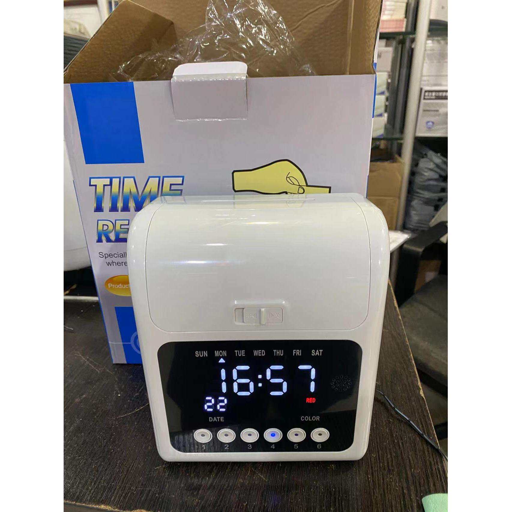 Punch card machine microcomputer power outage clock clock Zhongaibao card clock multi-foreign trade clock face attendance machine key-free time clock
