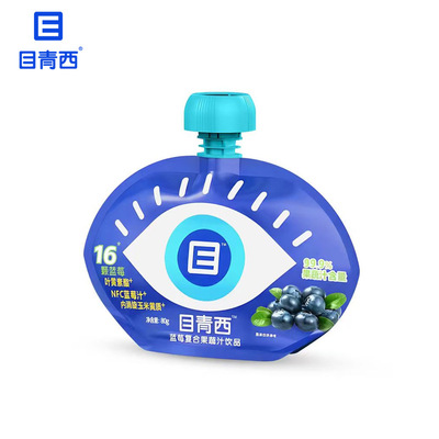 目青西叶黄素酯NFC蓝莓汁饮料80g*4袋营养复合果蔬汁