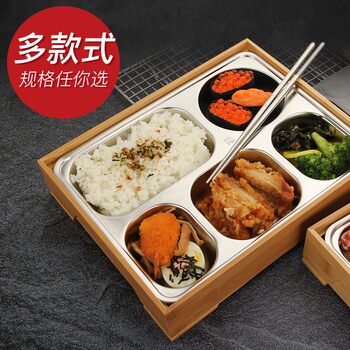 Bamboo box with lunch box, japanese and korean lunch box, western restaurant lunch box, japanese and korean food sushi food box, divided meal box