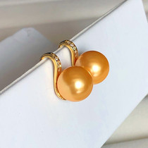 925 Sterling Silver Natural Pearl Nanyang Gold Pearl Earrings earrings Ear hook Gold Black Pearl stud earrings drop earrings