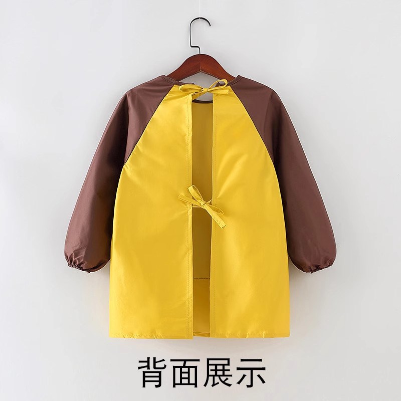 Children's aprons, baby eating bibs, new long-sleeved smocks, summer thin waterproof smocks, children's painting smocks