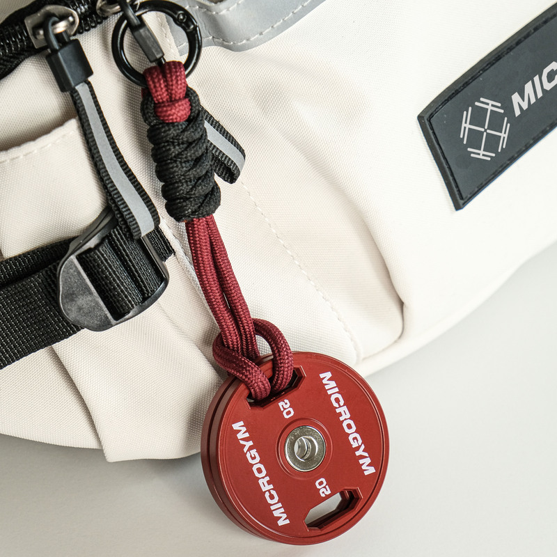 Microgym Colorful Barbell Plate Bag Pendant Keychain Fitness Gift