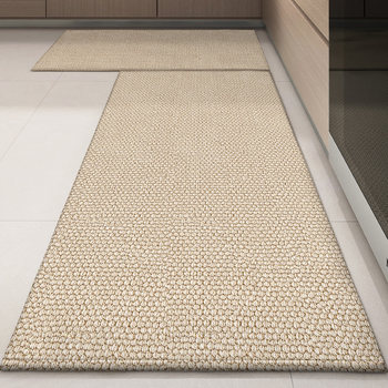2024 new kitchen floor mats, non-slip, oil-proof, wipeable and washable floor mats, solid color waterproof u carpet, doorway resistant to dirty feet