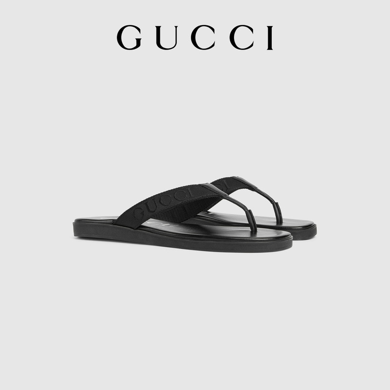 [New Style] Gucci Men's Thong Sandals with Matching Logo