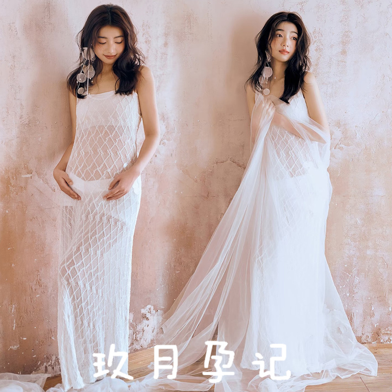 Photo Studio's New Maternity-Themed French Fishtail Wedding Dress, Light Luxury and Fairy-Like Maternity Personal Photo Studio Shooting Clothing Photo Studio's New Maternity-Themed French Fishtail Wedding Dress, Light Luxury and Fairy-Like Maternity Personal Photo Studio Shooting Clothing