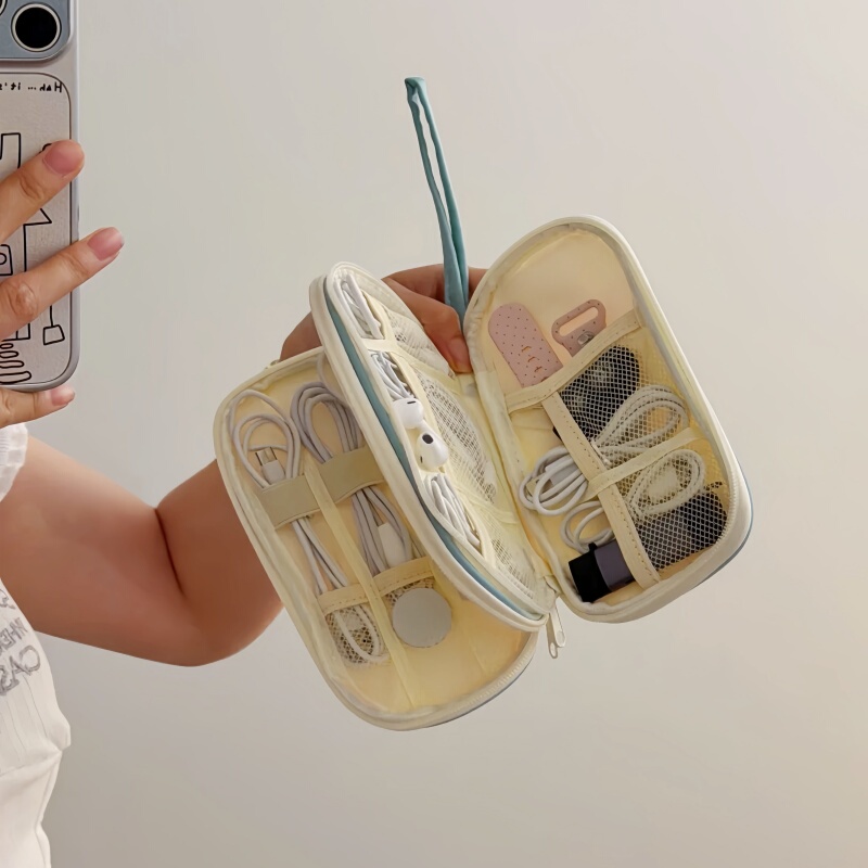 Mobile Phone Charger Storage Bag, Multi-Functional, Large-Capacity, Portable Digital Bag, Power Bank, Earphone Charger Storage Bag