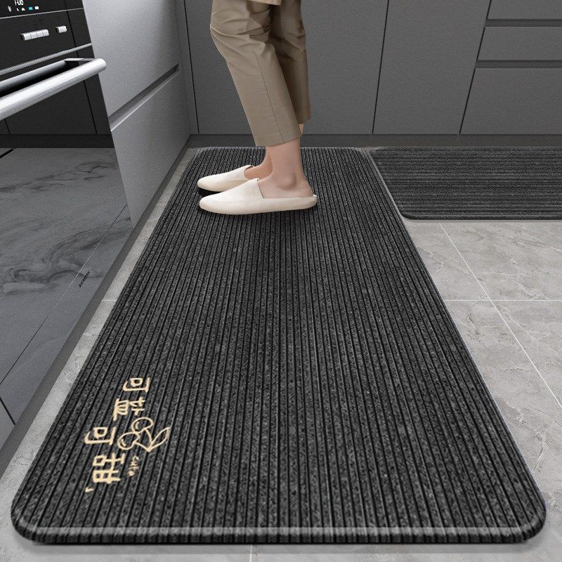 Kitchen floor mats are non-slip and oil-proof, wipeable and wash-free carpets 2024 new high-end floor mats are water-absorbent, oil-absorbent and dirt-resistant