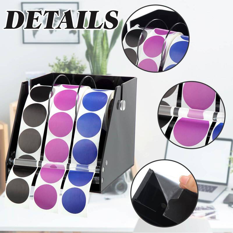 Factory Acrylic Black Sticker Dispenser Sticker Roll Holder Label Holder Sticker Label Placement Sticker Storage Rack Factory Acrylic Black Sticker Dispenser Sticker Roll Holder Label Holder Sticker Label Placement Sticker Storage Rack