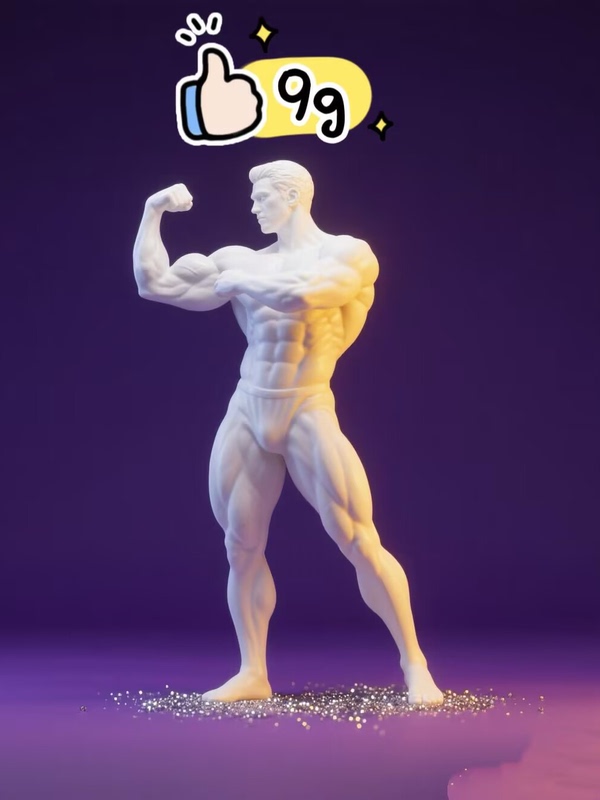 3D Printed Bodybuilding Muscle Creative Ornaments, Muscular Man Fitness Model Sculpture Ornaments, Gift-Giving Creative Design 3D Printed Bodybuilding Muscle Creative Ornaments, Muscular Man Fitness Model Sculpture Ornaments, Gift-Giving Creative Design