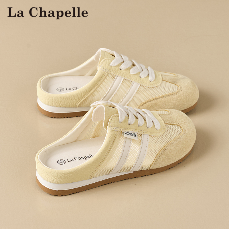La Chapelle Half-Slip Women's Shoes 2026 Autumn New Mesh Breathable Slip-On German Training Shoes Versatile Mule Slippers La Chapelle Half-Slip Women's Shoes 2026 Autumn New Mesh Breathable Slip-On German Training Shoes Versatile Mule Slippers