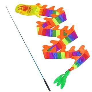 Children's fitness dragon slinging dragon slinging ribbons fitness dragon diabolo dragon glowing dragon square