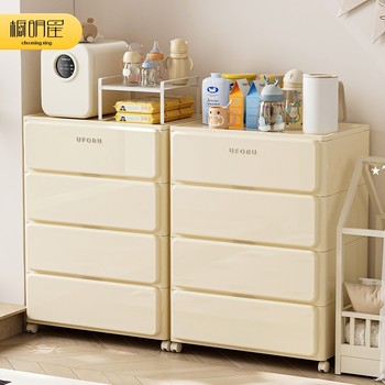 Baby supplies storage rack multi-layer baby feeding table storage cabinet bedroom newborn children drawer storage cabinet