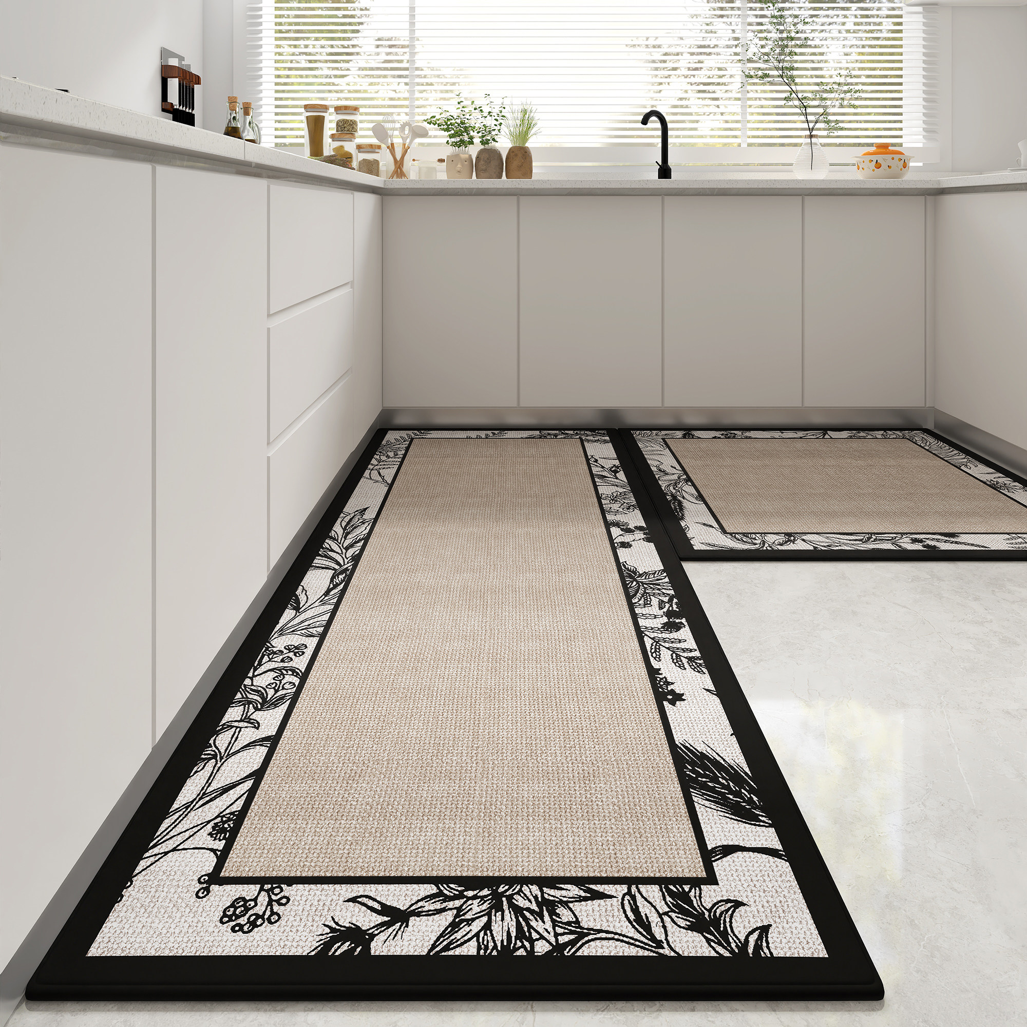 Kitchen-specific floor mats, high-end household strip carpets, oil-absorbing and water-absorbing, dirt-resistant, non-slip, water-absorbing mats, door mats