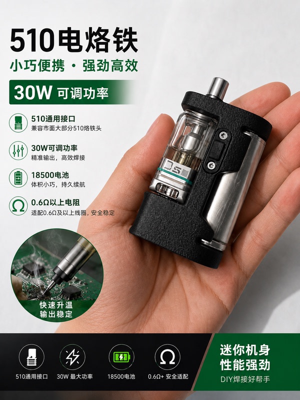 Bb Multi-Functional Soldering Iron Portable 510 Electric Soldering Iron Heating Unit DIY Steam Tool 30W Heating