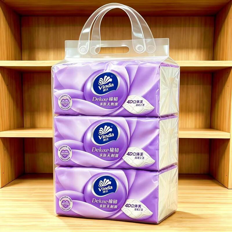 Vinda Tissue Paper 1 Pack Household Tissue Napkins Economical Large Pack Toilet Tissue Special for Bathroom Use Vinda Tissue Paper 1 Pack Household Tissue Napkins Economical Large Pack Toilet Tissue Special for Bathroom Use