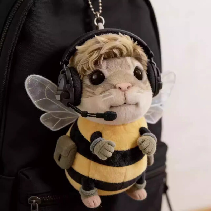 New Delta Operation Haki Bee Plush Doll Pendant High-Quality Bag Decoration Gift for Friends and Besties