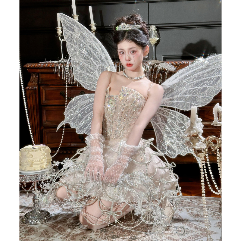Strapless Evening Dress 2026 New High-End Heavy-Duty Graduation Coming-Of-Age Ceremony Princess Dress Short Birthday Party Dress Strapless Evening Dress 2026 New High-End Heavy-Duty Graduation Coming-Of-Age Ceremony Princess Dress Short Birthday Party Dress