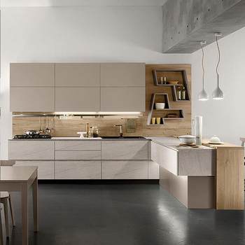 Nanjing integrated cabinet kitchen decoration simple light luxury slate l-shaped simple whole house furniture cabinet