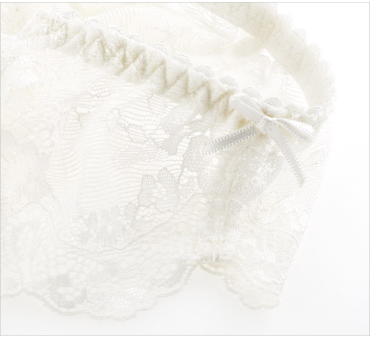 Châu Âu và Mỹ ngà gợi cảm sữa trắng trong suốt ren garter tóm tắt 2 mảnh đặt silicone thép khóa ruy băng phụ kiện thời trang 