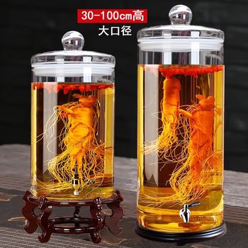 Large-capacity glass wine bottle with faucet, 100kg 50kg wine tank, special wine jar for wine making, sealed wine jar