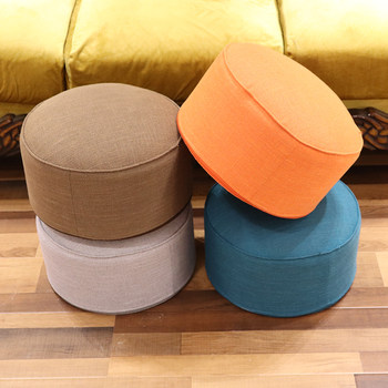 Removable and washable linen cushions, tatami, raised and thickened futon floor, pouf coffee table, balcony bay window fabric mat
