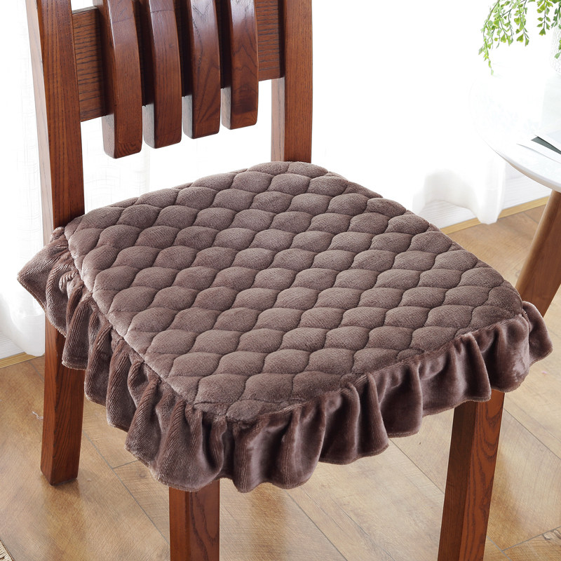 Winter plush dining chair mat student thickened sponge office chair mat non-slip Q tatami bay window car seat