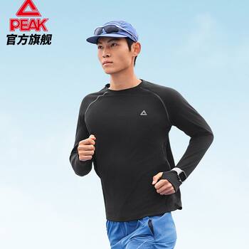 Peak sports quick-drying round neck long-sleeved t-shirt autumn and winter new running sportswear casual women's pullover men's authentic