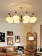 All-Copper French-Style Vintage Living Room Chandelier, Elegant Retro Dining Room Walnut-Colored Study Bedroom Designer Room Light