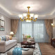 American Chandelier All-Copper Living Room Lamp Modern Simple Luxury Atmospheric Dining Room Bedroom Chandelier European Style Lamps