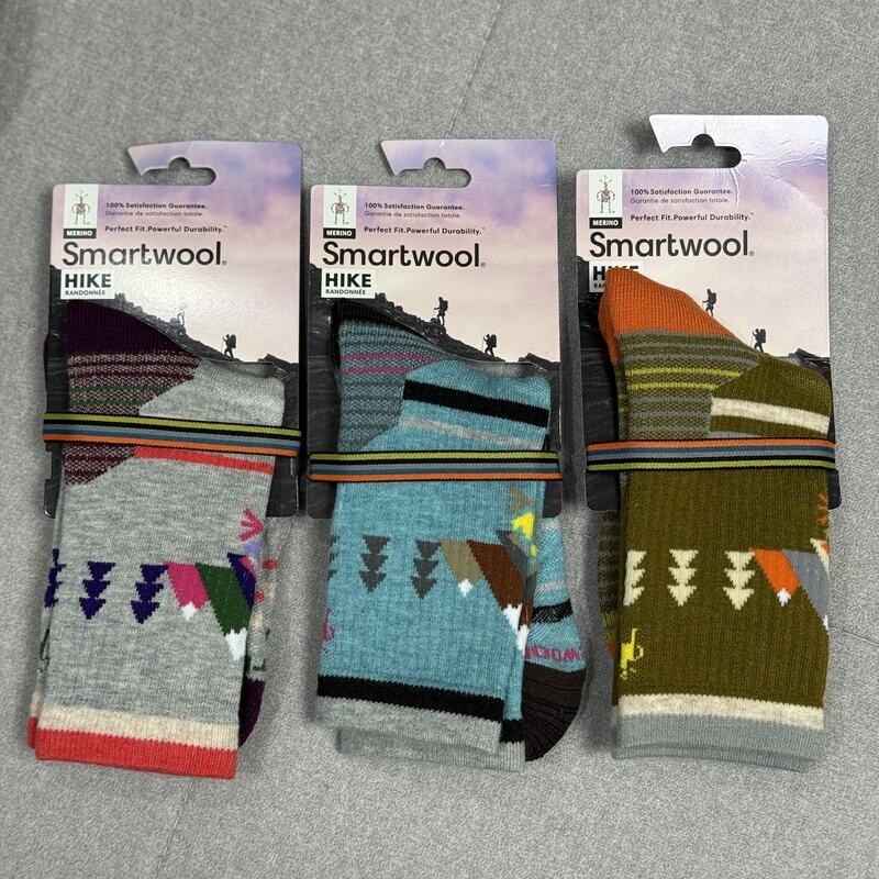 Smartwool Wool Socks Hiking Functional Lightweight Mid-Calf Socks Christmas Style Outdoor Sports Socks for Men Machine Washable
