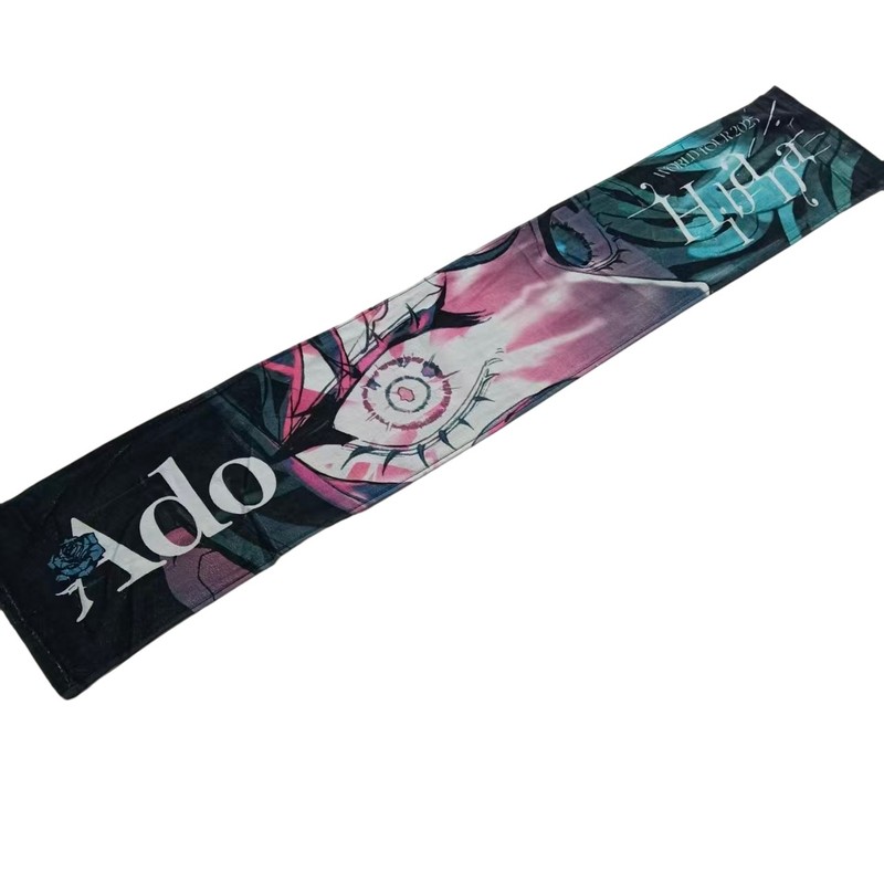 Ado 2025 World Tour Concert Collaboration Pure Cotton Long Support Sports Towel, Japanese Style, Drawstring