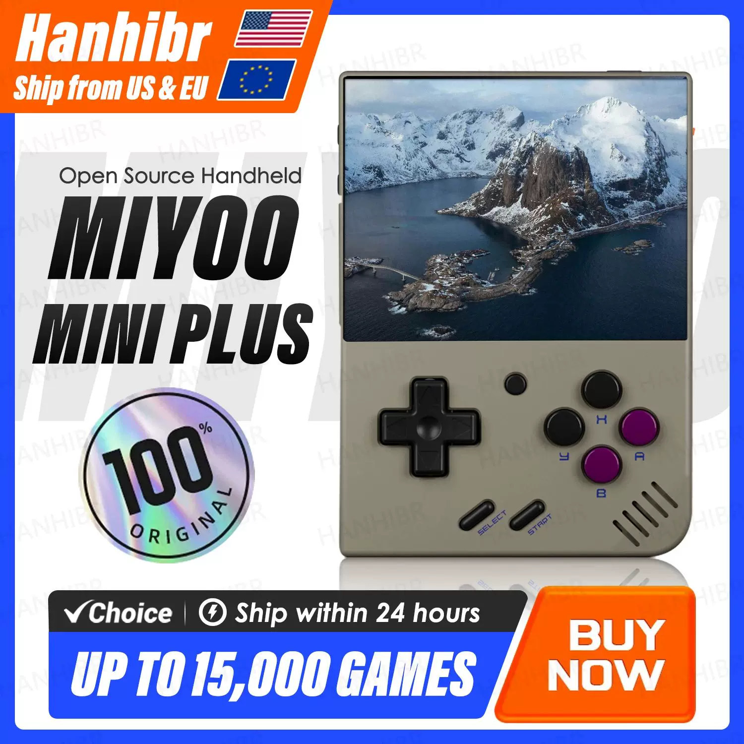 Портативная ретро игровая консоль MIYOOO MINI PLUS v2 mini