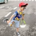 Quần áo bé trai mùa hè 2019 trẻ em mới tay ngắn bé trai lớn mùa hè nước ngoài khí hai mảnh phù hợp với quần áo thủy triều - Phù hợp với trẻ em chân váy trẻ em Phù hợp với trẻ em