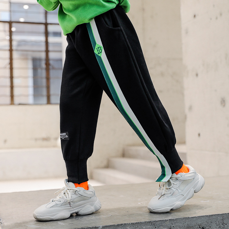 Boy Clothing Boy Sports Pants Spring Autumn 2021 New CUHK Scout pants Children's handsome children handsome pants with long pants